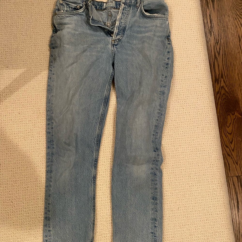 Agolde high waist // straight leg jean // cropped